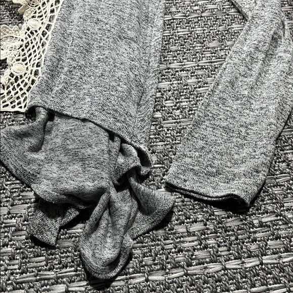 Bluenotes | Salt & Pepper Waterfall Cardigan With Open Crochet Back Detailing - Picture 8 of 8